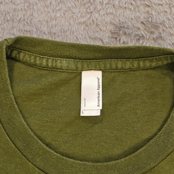 American Apparel Kids San Francisco Haight Ashbury Graphic Tee Olive Green L - Picture 4 of 6